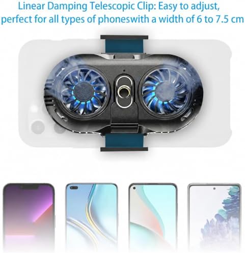 NEVEIKA Plug-in Phone Cooler, Cellphone Radiator with Dual Semi-Conductor Cooling Chip, Mobile Phones with a Width of 6 to 7.5cm for Tiktok Live Streaming, Outdoor Vlog, Mobile Gaming. - Image 2