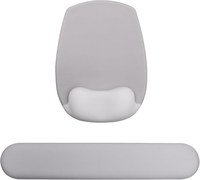 Wrist Rest for Keyboard and Mouse, Ergonomic Gel Computer Keyboard Wrist Rest with Memory Foam, Keyboard Wrist Support Pad for Long Hours of Work, Gaming, Studying-Relieve Wrist Pain (GD-Light Grey) by CFHYZAZNCL