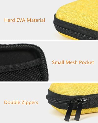 Gold-Yellow Mini Earbud Case, Cute Protective Pouch for Apple Airpods - Image 4