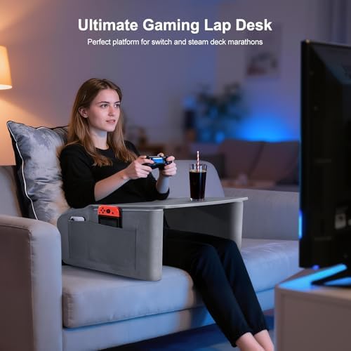 OPTIXCELL Lap Desk for Adults with Arm Rests, Ergonomic Laptop Pillow Stand - Image 6