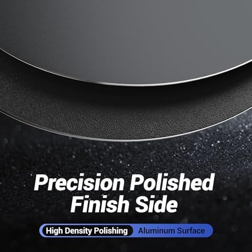 HONKID Metal Aluminum Mouse Pad, Thin Hard Mousepad 7.87 * 7.87 Round Grey - Image 4