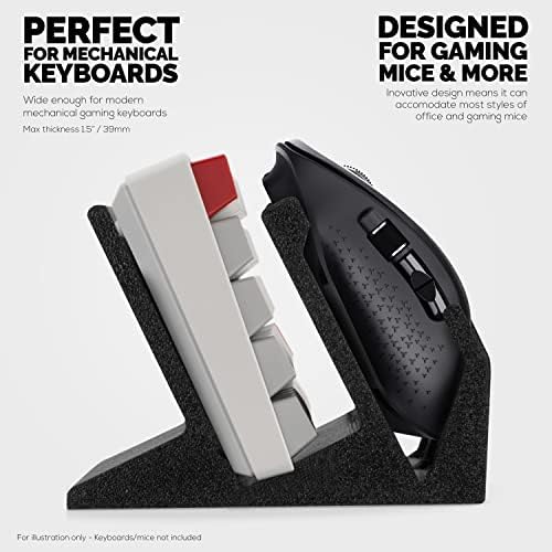 BRAINWAVZ Desktop Keyboard & Dual PC Mouse Stand Holder, Suitable for Small Or Large Keyboards, Gaming & Office Mice - Organize Your Work Or Game Space and Keep it Clutter-Free (DK03) - Image 6