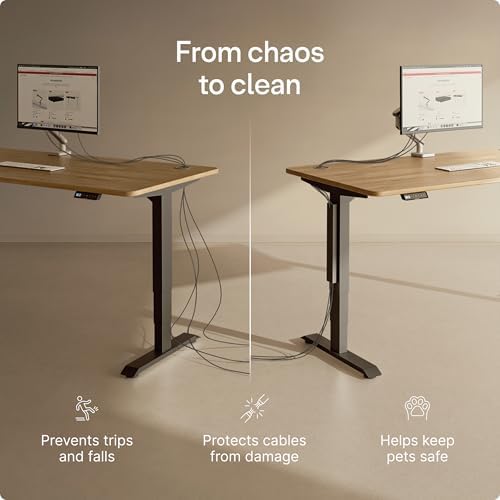 Desktronic Magnetic Cable Management Tray — No Drill Under Desk Cord Organizer, Holds 10 Cables, Reinforced Steel Cable Holder for Home Office, Gaming Setup & Sit-Stand Desks - Image 5