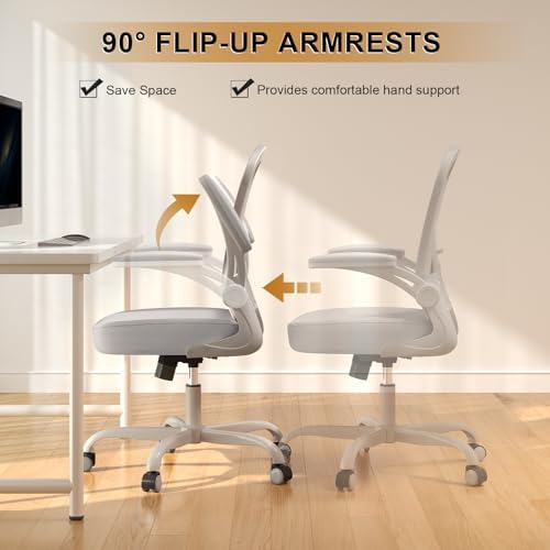 Synorla Office Chair|Ergonomic Desk Chairs 330LBS Capacity | Flip-up Armrests,Mesh Computer Chair,High Back,Comfy Work,Adjustable Lumbar Support - Image 3
