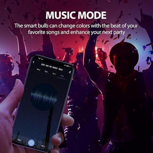 Smart Light Bulbs,WiFi & Bluetooth LED Light Bulb that Compatible with Alexa & Google Home, Color Changing Light Bulb, 9W A19 E26 2.4Ghz WiFi Light Bulbs 60 watt Equivalent, - Image 5