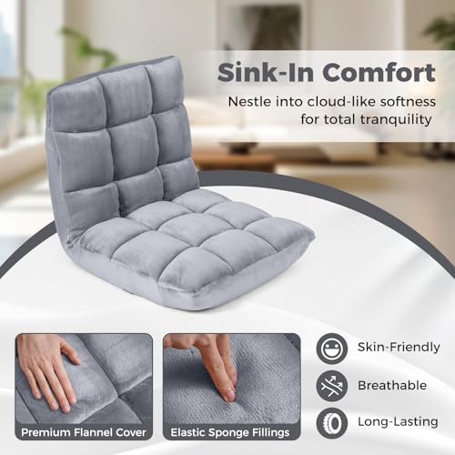 COSTWAY Floor Chair, Video Gaming Chairs with Back Support - Image 6