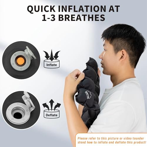 ONTYZZ Inflatable Seat Cushion Lightweight Airplane Seat Cushion | Stadium Seat Travel Cushion for Climbing Hiking Office Airplane - Image 3
