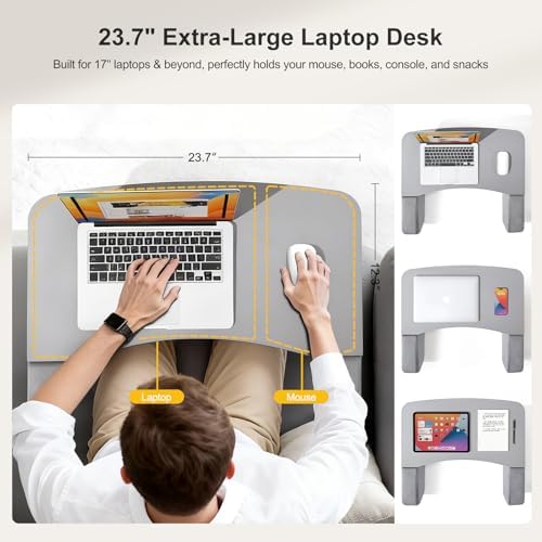 OPTIXCELL Lap Desk for Adults with Arm Rests, Ergonomic Laptop Pillow Stand - Image 4