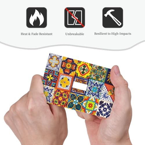 Decorative Light Switch Covers Traditional Colorful Mexican Talavera Tiles Style Single Toggle Light Switch Cover Plate 1 Gang Outlet Covers Wall Plate Electrical Device Dimmer Switchplate - Image 6