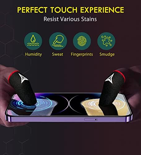 30 PCS Red Edge Mobile Phone Gaming Finger Sleeves Gloves - Image 4