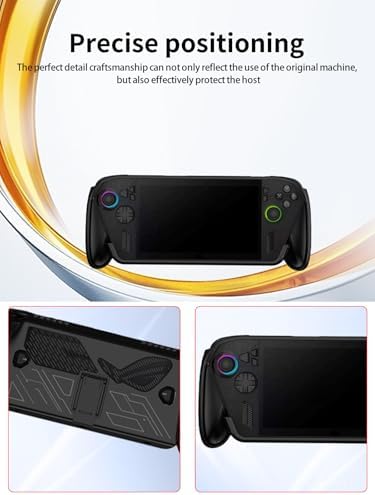 Case for ROG Ally X 7" Gaming Handheld, Thin Slim Lightweight&Stand&Scratch Proof Durable Protection Rubber TPU Cover (Black). - Image 3