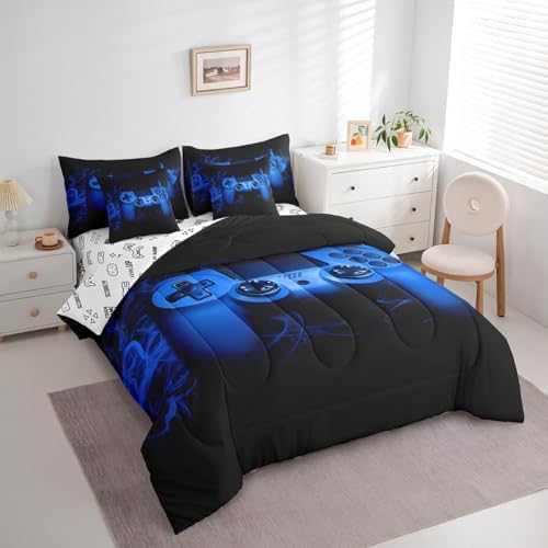 Feelyou Gamer Comforter Set with Sheets Gaming 7 Piece Bedding Set King Size for Kids Teens Bed in a Bag - Image 2