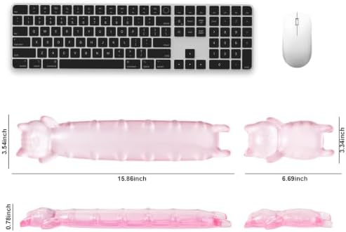 Gel Keyboard and Mouse Wrist Rest Set – Clear Cat Wrist Rest - Image 5