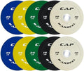 CAP 2-inch Olympic Bumper Plate Weight Set | 100-370 lbs | Multiple Colors | Storage Rack Optional by CAP