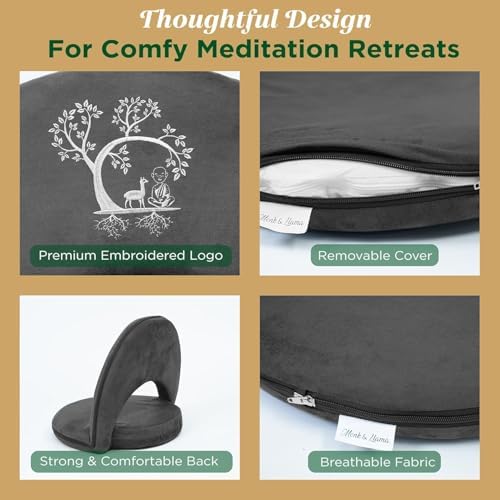 Adjustable Japanese Floor Chair with Back Support for Adults | Premium Meditation Chair for Seating, Yoga & Gaming -Folding Backjack Floor Chair with 6 Recline Positions, Thick Padding & Vegan Leather - Image 5