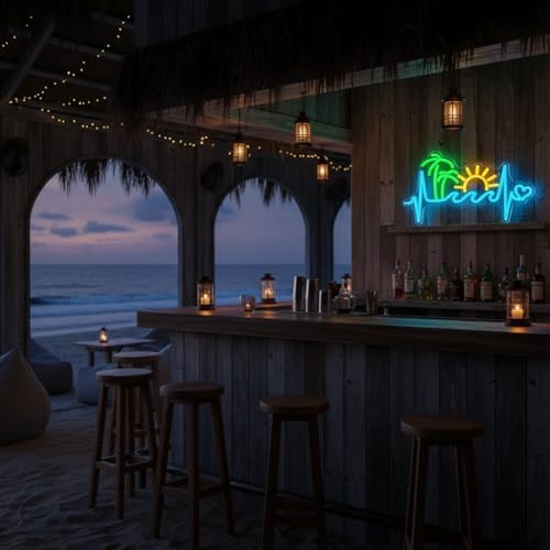 Sunset Neon Sign Sunrise Tropical Neon Light Sun Wave Signs for Wall Decor - Image 6