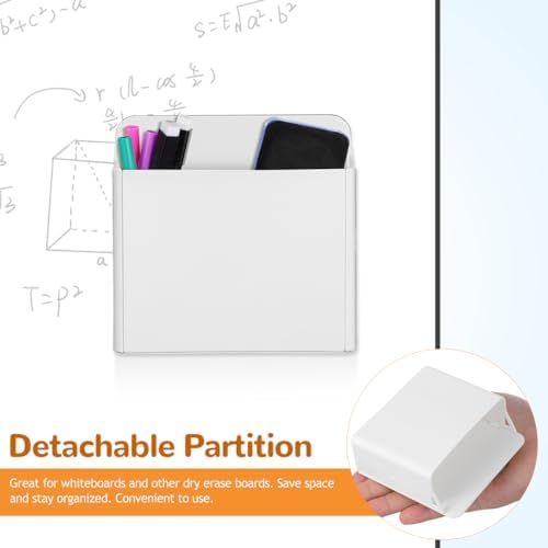 ARTIBETTER 2Pcs Suction Cup Pen Holder for Whiteboard Storage Organizer for Pens Markers Erasers for Classroom and Office Use Tidy Up Your Space - Image 6