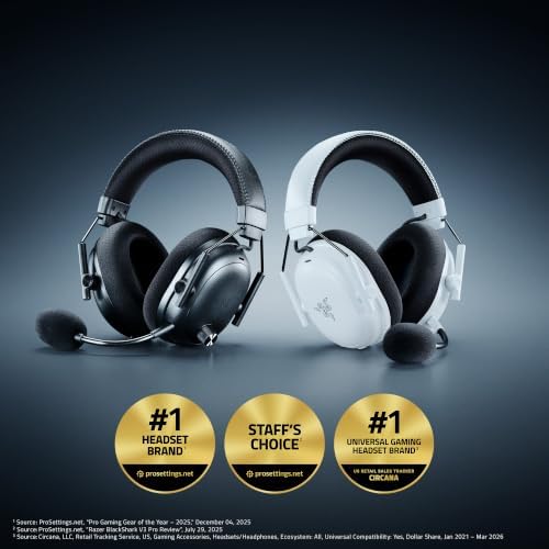 Razer BlackShark V3 Pro Wireless ANC Gaming Headset for PC, 2.4 GHz, White - Image 2