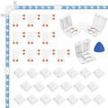 10Packs 2-Pin L Shape RGB LED Light Strip Connectors 8mm Unwired Gapless Solderless Adapter Terminal Extension by WENHSIN