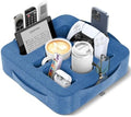 Couch Cup Holder Pillow, Sofa and Bed Caddy for iPad, Kindle, Switch, Game Controller, Remotes, Phones, Small-Sized Cup and Drink Holder for Couch, Bed, Desk, Car, Beach, Bathroom Cup Holder, Blue by Unknown