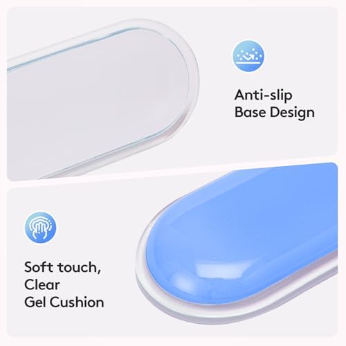 Upgrade Keyboard Wrist Rest Set, Gel Keyboard Wrist Support Mousepad, Ergonomic Mouse Wrist Mat for Computer, Laptop, Home, Office, Blue Color Block - Image 6