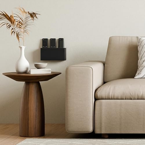 Wooden Remote Control Holder - Adhesive Wall Mount Caddy for 3-4 Remotes - Image 6