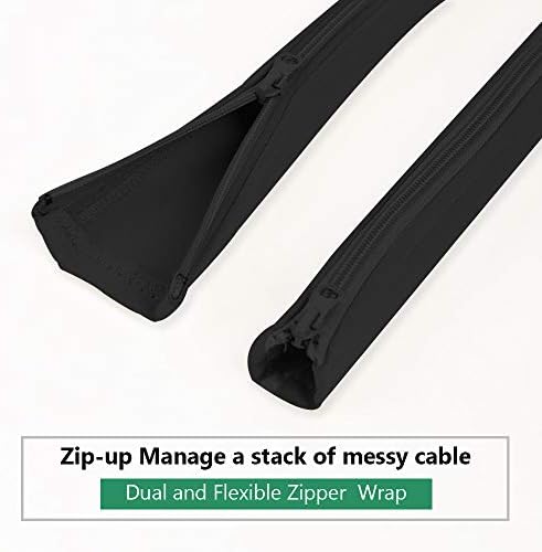 StangH Computer Cord Management Sleeve System 39 Inches, 2 Pieces -Black - Image 4