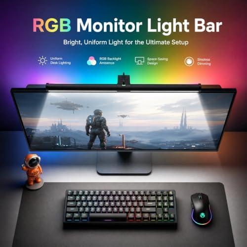 RGB Monitor Light Bar Dual USB Reading Screen Lamp Touch Switch - Image 2