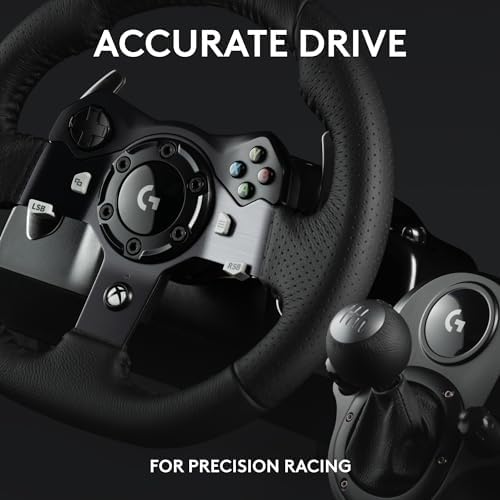 Logitech G920 Driving Force Racing Wheel and Pedals, Force Feedback + Logitech G Driving Force Shifter - Xbox Series X|S, Xbox One and PC, Mac - Black - Image 3