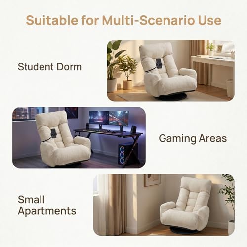 Cozy Gaming Chair Floor Sofa, Beige - Image 6