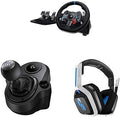 Logitech G29 Driving Force Racing Wheel + Floor Pedals + Driving Force Shifter + ASTRO Gaming A20 Wireless Headset Gen 2 Bundle -PS5, PS4, PC, Mac by Unknown