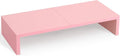 TEAMIX Pink Monitor Riser-20L inch, Wood Monitor Stand for Desk, Sturdy TV/Screen/PC/Printer/Laptop Riser,Computer Shelf with Storage TV Holder for Home Office (Pink, 20 inch) by TEAMIX