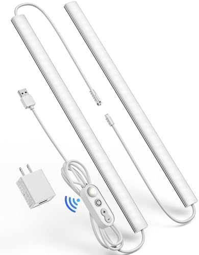 Motion Sensor Dimmable Under Cabinet Lighting, 6000K 12-inch 2 Pack by Vovamo