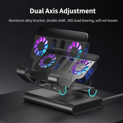 Adjustable Stand Steam Deck Docking Station with RGB Light Cooling Fan - Image 4