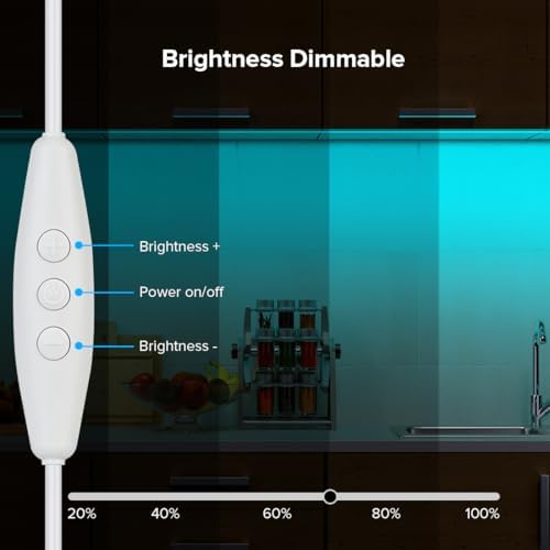 BTF-LIGHTING 5V USB COB LED Strip Lights 3.28FT Ice Blue Color for TV - Image 5