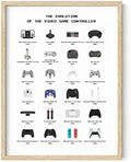 HAUS AND HUES Video Game Poster for Teen Boys - Gamer Wall Decor for Boys Bedroom Posters, Gaming Poster for Gamer Room Decor (Beige Frame, 12x16) by HausandHuesArtPrints