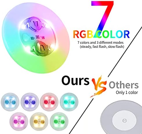 Bar Decor Lights, 24 Pack RGB LED Coaster, 7-Color Coaster Lights - Image 5