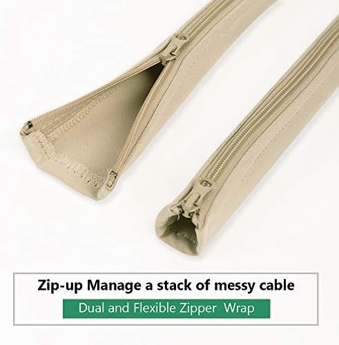 StangH Cable Management kit Sleeve Organizer, 19 Inch, 4 Pieces -Beige - Image 3