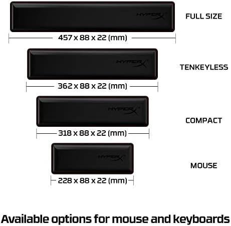 HyperX Wrist Rest – Tenkeyless – Cooling Gel – Memory Foam – Anti-Slip,Black - Image 6
