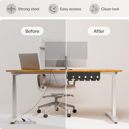 PAMO Cable Management Under Desk, Set of 2 - Black - Image 4