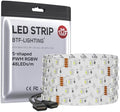 BTF-LIGHTING S Shaped Design RGB+6000K 24V 16.4ft 240LEDs RGBW LED Strip by BTF-LIGHTING