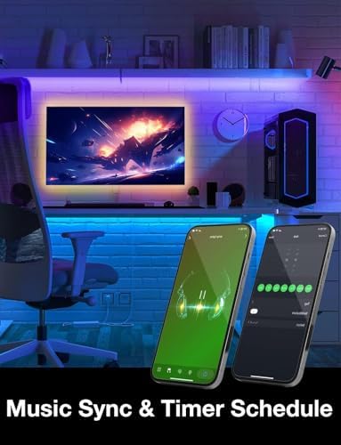 DAYBETTER Smart WiFi Led Lights 100ft - Led Strip Lights Work with Alexa and Google Assistant RGB Strip Lighting Music Sync Color Changing with App Voice Remote Control for Room Bedroom Decor 50ft*2 - Image 4