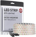 BTF-LIGHTING WS2812B LED Strip IC RGB 5mm 2020SMD DC12V 16.4FT 160LED/m by BTF-LIGHTING