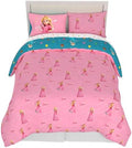 The Super Mario Galaxy Movie Bedding Set, Full Size 7 Piece Set Kids Super Soft Cozy Reversible Comforter and Sheet Set with Sham, Princess Peach (100% Officially Licensed Product) by Franco by Franco