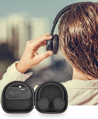 RAIACE Hard Travel Storage Case for Sony WH-CH720N Headphone, with Small Pocket for Cables and Accessories. - (Case Only) - Black - Image 6