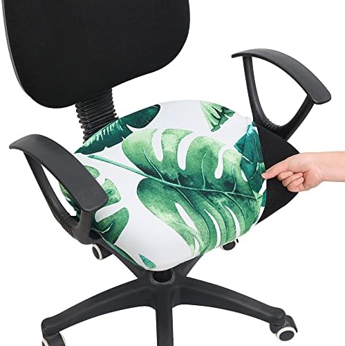 Smiry Stretch Printed Office Computer Desk Chair Seat Covers | Stretch Fit, Soft Fabric Universal Rotating Chair Cover, Washable Removable, Anti-Dust Seat Cushion Protector by Smiry