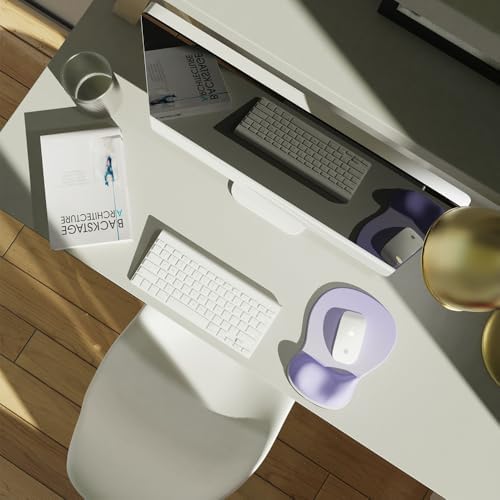 ErgoComfort Gel Wrist Rest Mouse Pad-Ergonomic Office Mousepad with Wrist Support-Non-Slip, Design Desk Accessories Mat for Home&Game Decor (06Purple Ombre) - Image 2