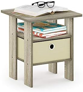 Furinno ANDREY Square Side Table, End Table, Night Stand, Sonoma Oak - Image 4