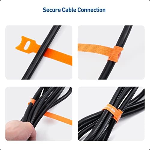 Cable Matters 100-Pack Hook-and-Loop Reusable Cable Ties, 4/6/8 Inches - Image 4