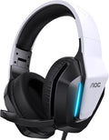 AOC Wired Gaming Headset, Headphones for Xbox Series PS5 PC Switch, White by AOC